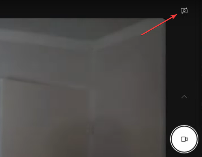 Переключение камер в приложении Камера Windows