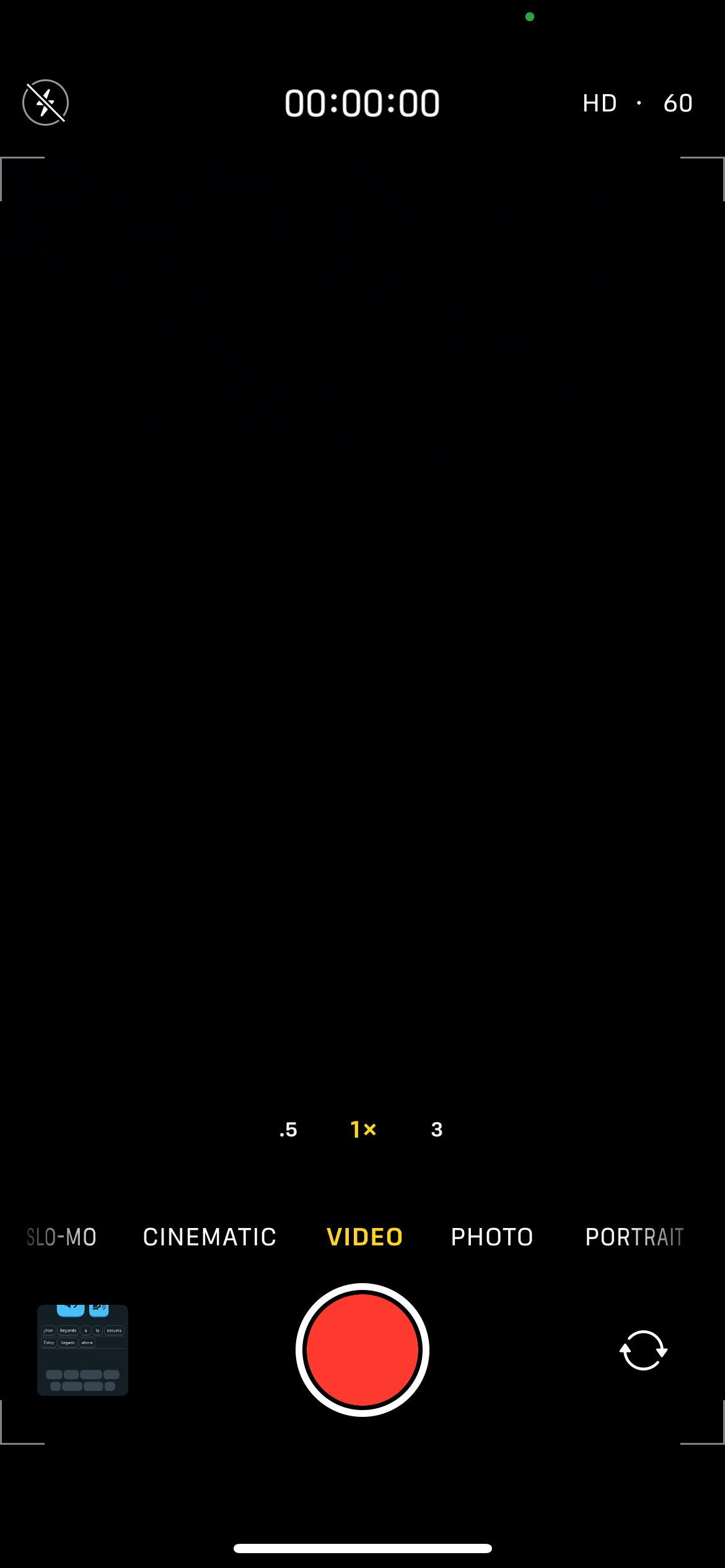 меню записи видео на iPhone