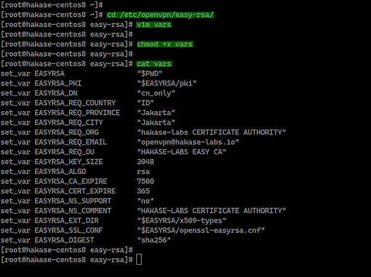 Конфигурация Easy-RSA 3