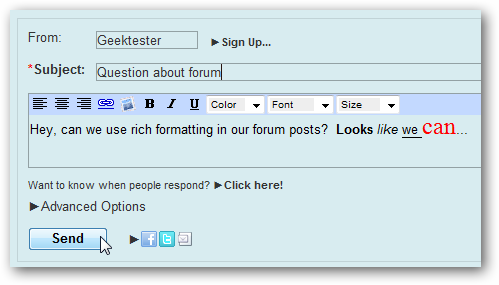 Box del forum Pnyxe sotto un post Tumblr