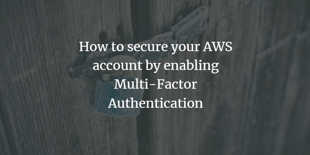 Включение MFA для AWS