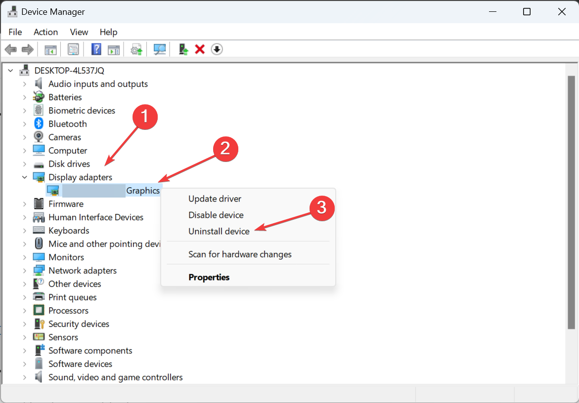 удаление устройства драйвера видеокарты