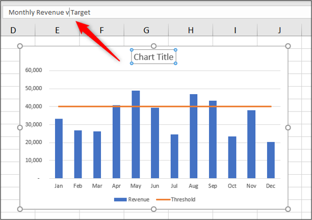 Изменение заголовка диаграммы