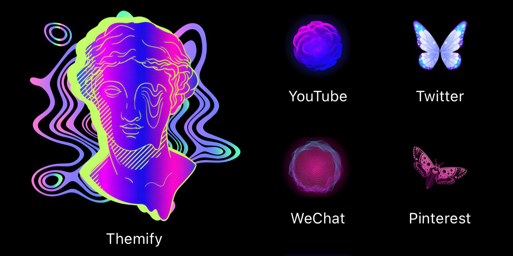 Эстетичная тема для iPhone с Themify