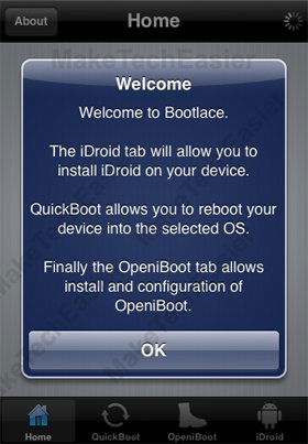 Приветственное сообщение Bootlace