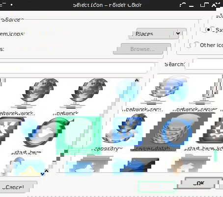 Выбор пользовательской иконки для папки