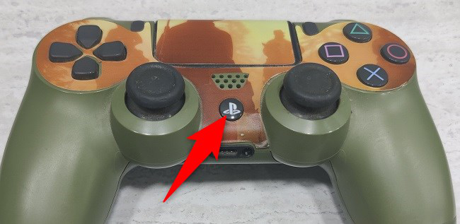 Нажмите кнопку PS на контроллере для сопряжения.