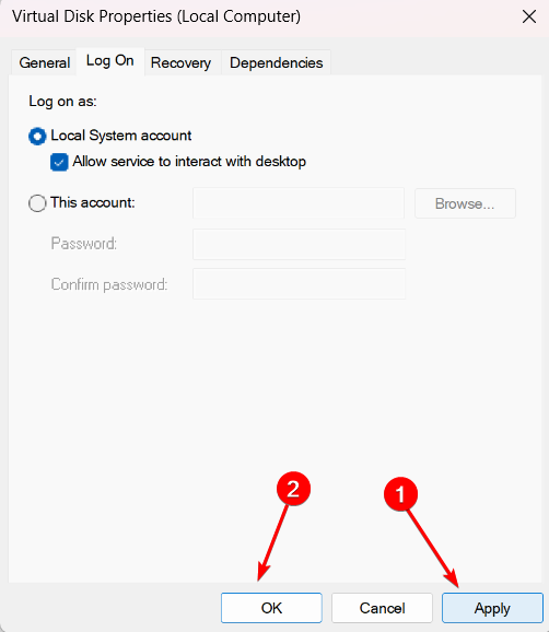 Нажать Apply и OK