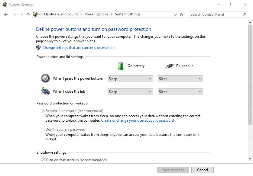 Отключение быстрого запуска в Windows 10