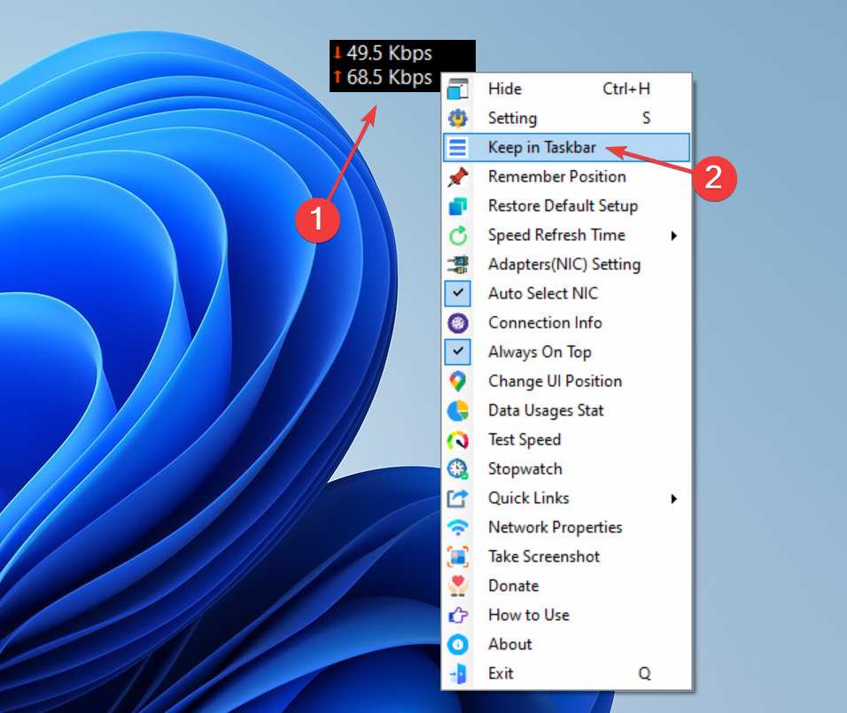 Контекстное меню с опцией закрепления в панели задач