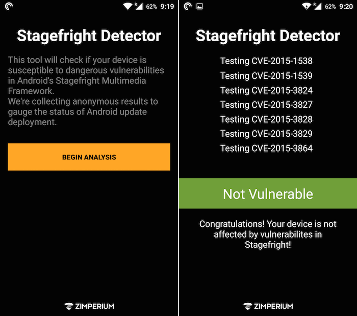 Иконка приложения Stagefright Detector на экране телефона