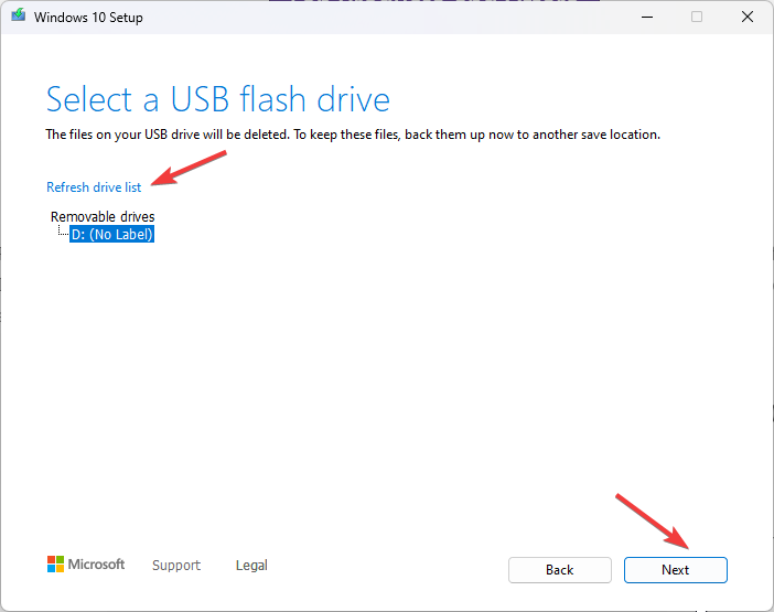 Список USB‑накопителей