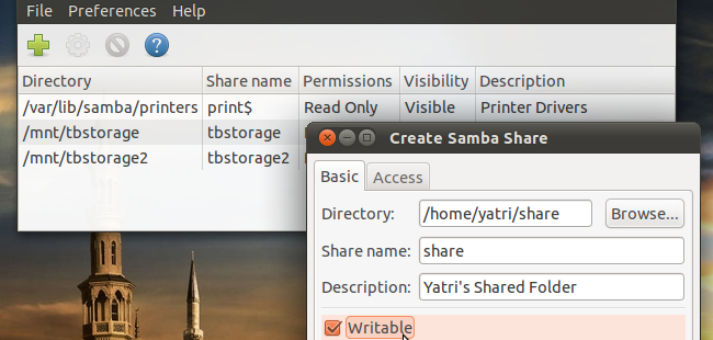 Простая настройка Samba в Linux