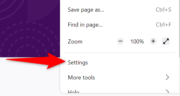 Пункт меню «Настройки» в Tor Browser.