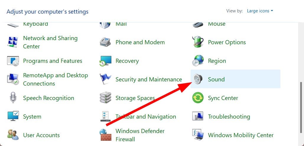 Окно звука в Windows