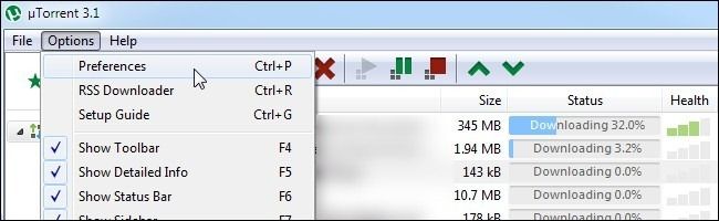 Настройка uTorrent Remote: окно настроек Remote