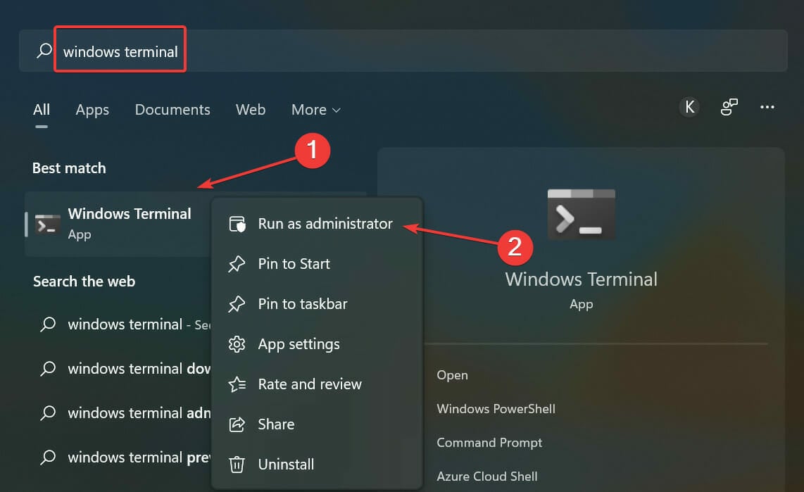 Windows Terminal to fix class not registered vba