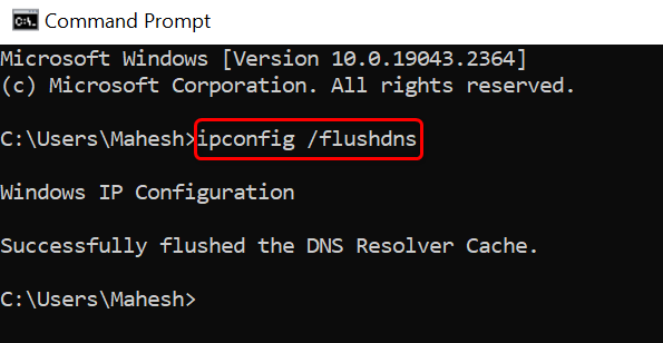Очистка DNS в Windows