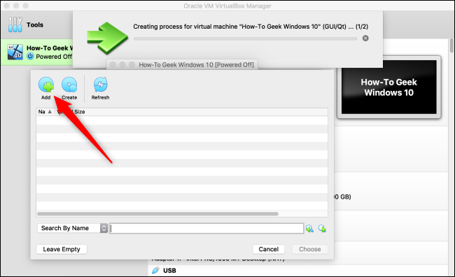 Добавление ISO в VirtualBox