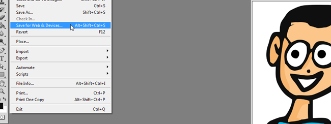 Окно Save for Web и ключевые настройки GIF
