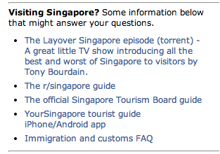 Интерфейс Reddit: список тем субреддита города