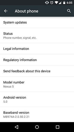 Nexus 5 с Android Lollipop: новый интерфейс