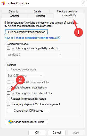 снять запуск от администратора