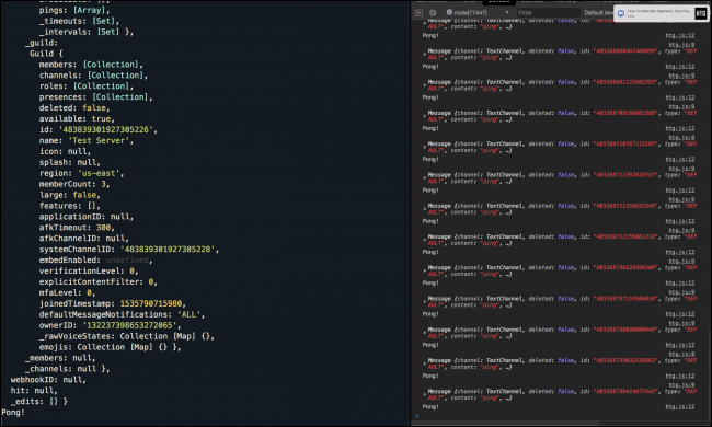 Лог полного объекта сообщения в отладчике