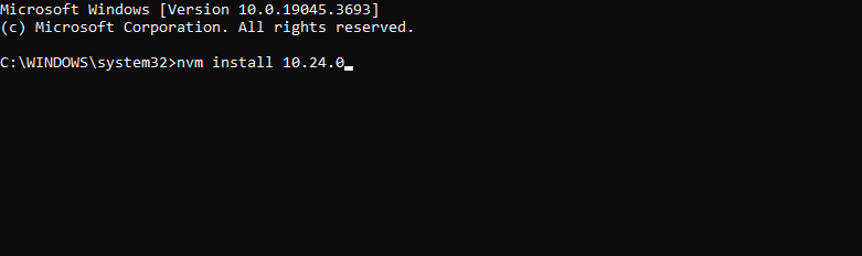 Установка Node через nvm
