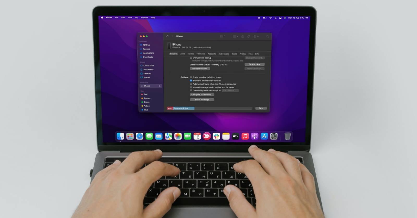 Wi‑Fi синхронизация iPhone с Mac