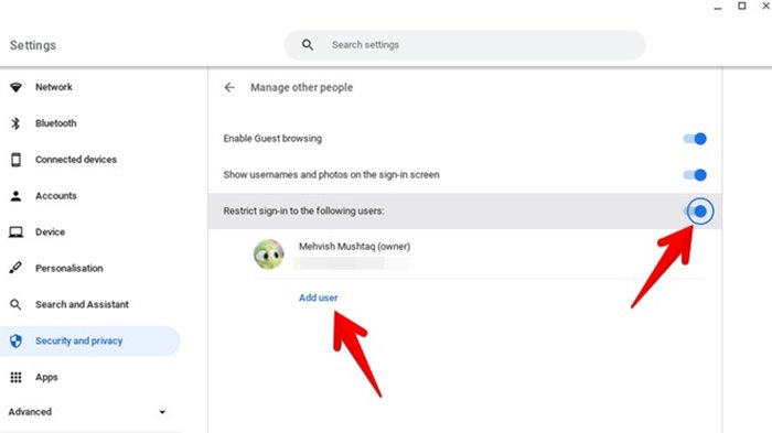 Ограничение входа