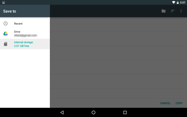 Копирование файлов: опция 'Копировать в' и кнопка 'Новая папка'