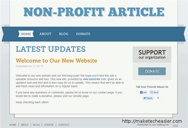 Пример пустого сайта по умолчанию на Bellstrike