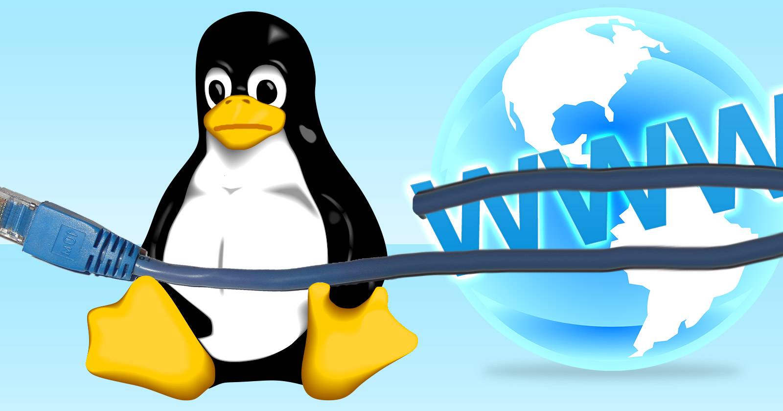 Схема сетевого соединения Linux и интернет-оборудования