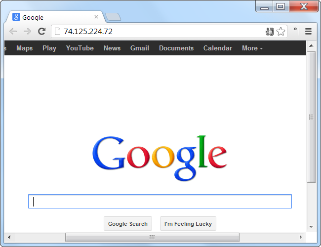 Проверка сайта по IP-адресу в браузере