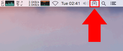 Иконка Tunnelblick в строке меню macOS
