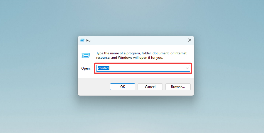 Pannello di controllo Windows con vista delle impostazioni