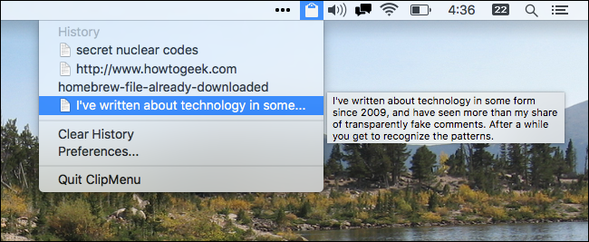 ClipMenu — менеджер буфера обмена для macOS