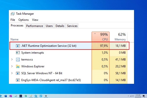 .NET 런타임 최적화 서비스 문제 예시 그래픽