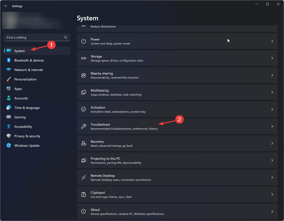 Средство устранения неполадок