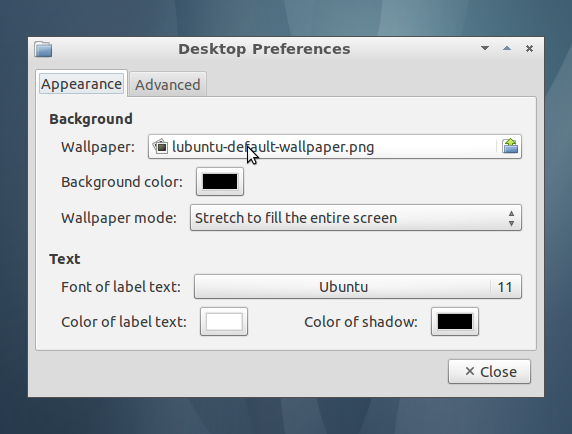 Настройки рабочего стола
