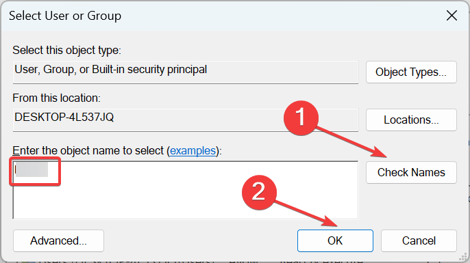 проверка имени пользователя
