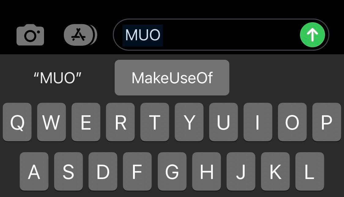 Сочетание замены текста на клавиатуре iPhone