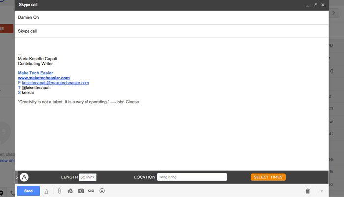 Кнопка 'A' в окне составления письма