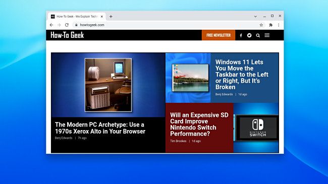 Рабочий стол ChromeOS с скрытой полкой