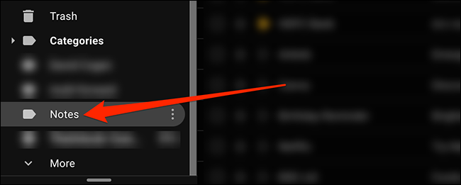 Просмотр заметок Apple в Gmail