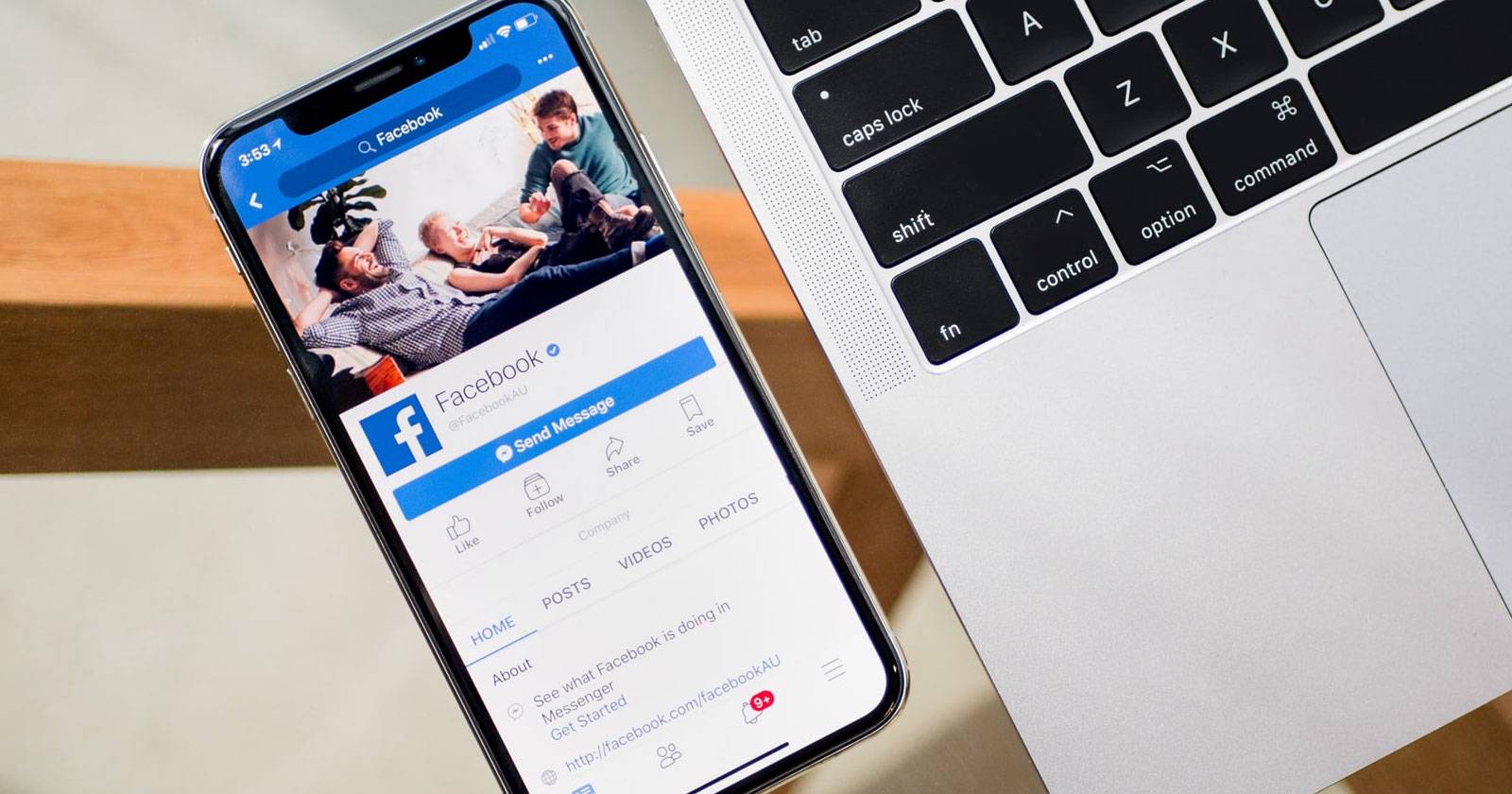 Отправка аудио в Facebook Messenger — интерфейс приложения