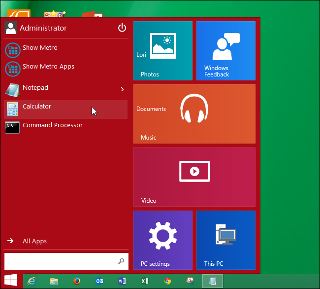 Меню Пуск в стиле Windows 10 на Windows 8.1