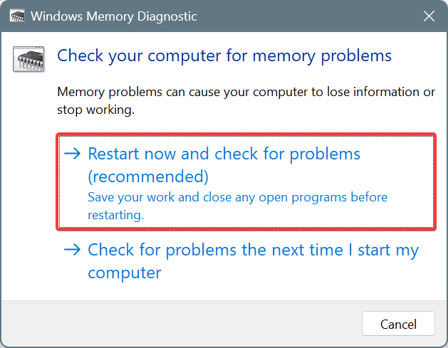 Проверка ОЗУ Windows Memory Diagnostic