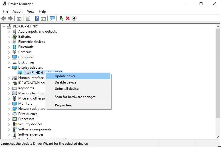 Процесс обновления драйверов на Windows